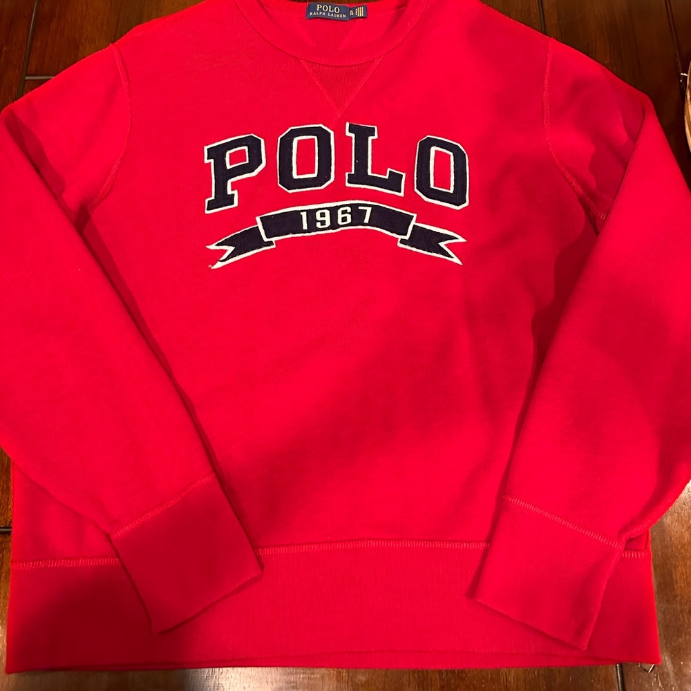 Men's Red Polo Sweatshirt. Size XL - New no tags